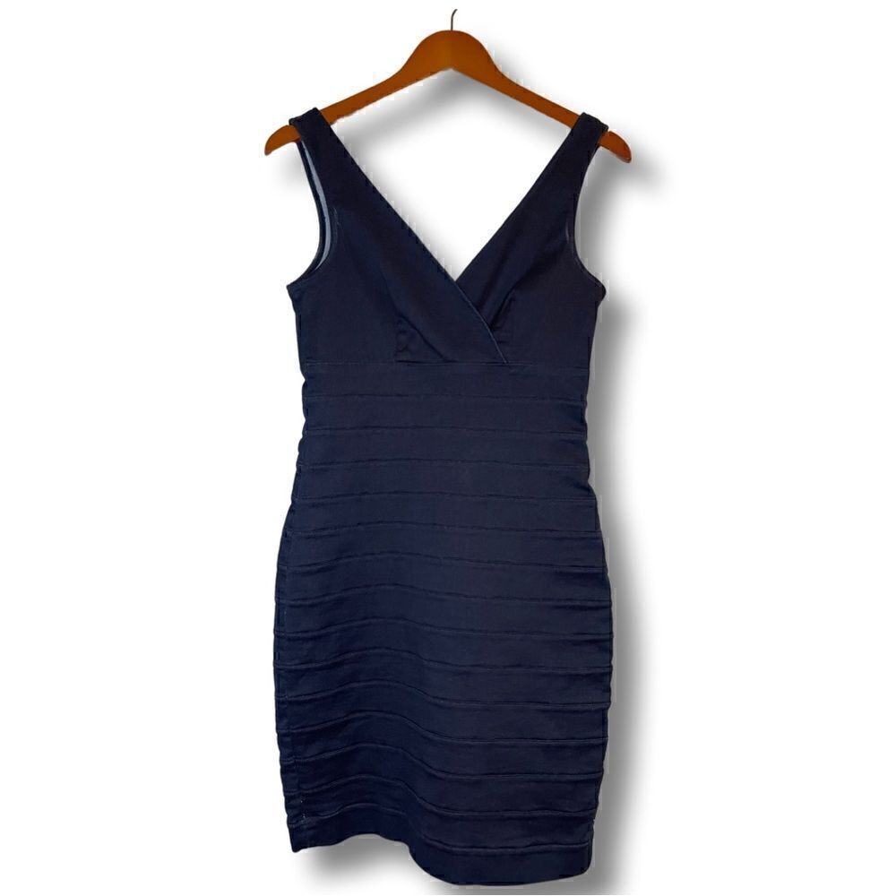 EXPRESS Body Contour V-Neck Mini Dress Size Small - Picture 3 of 7